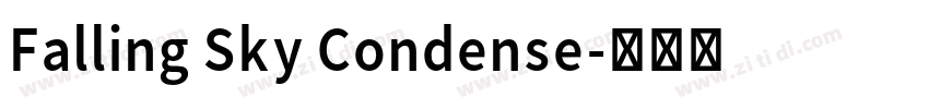 Falling Sky Condense字体转换